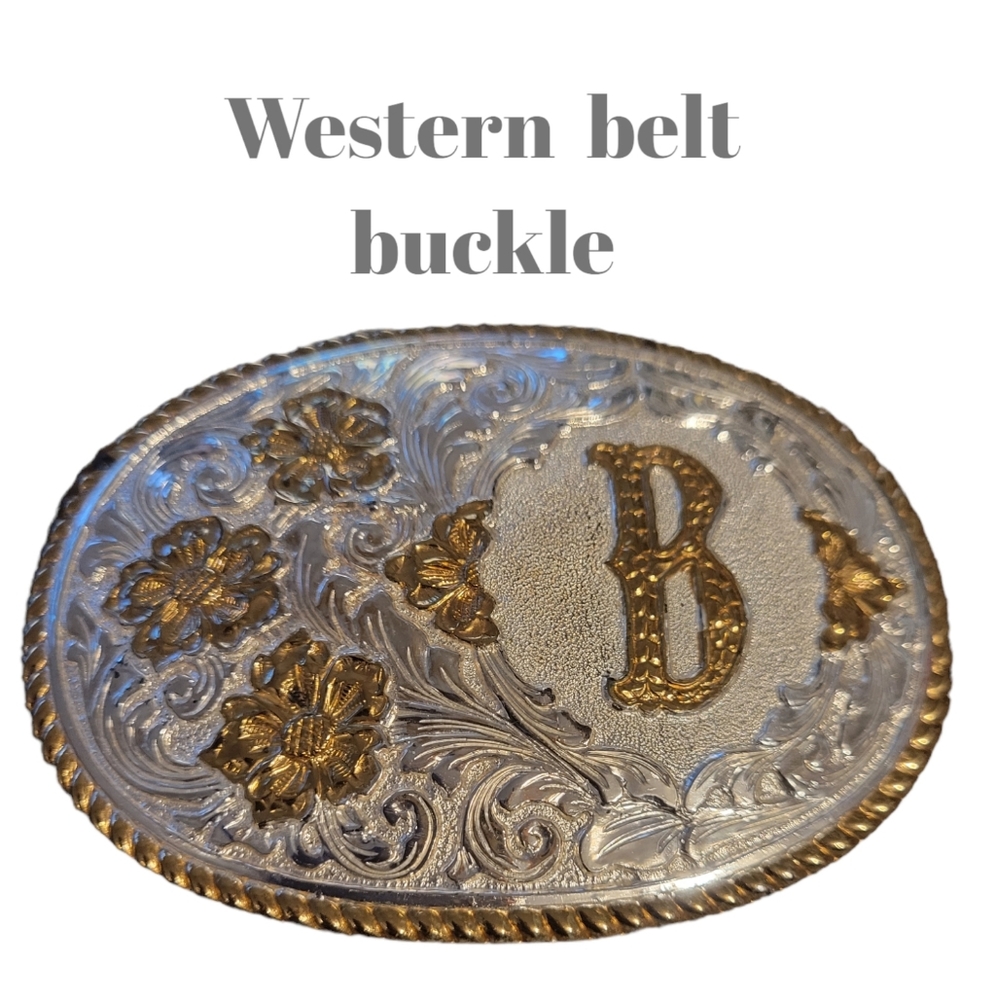Silver-plated Crumrine El Aruto Bronze  Belt Buckle